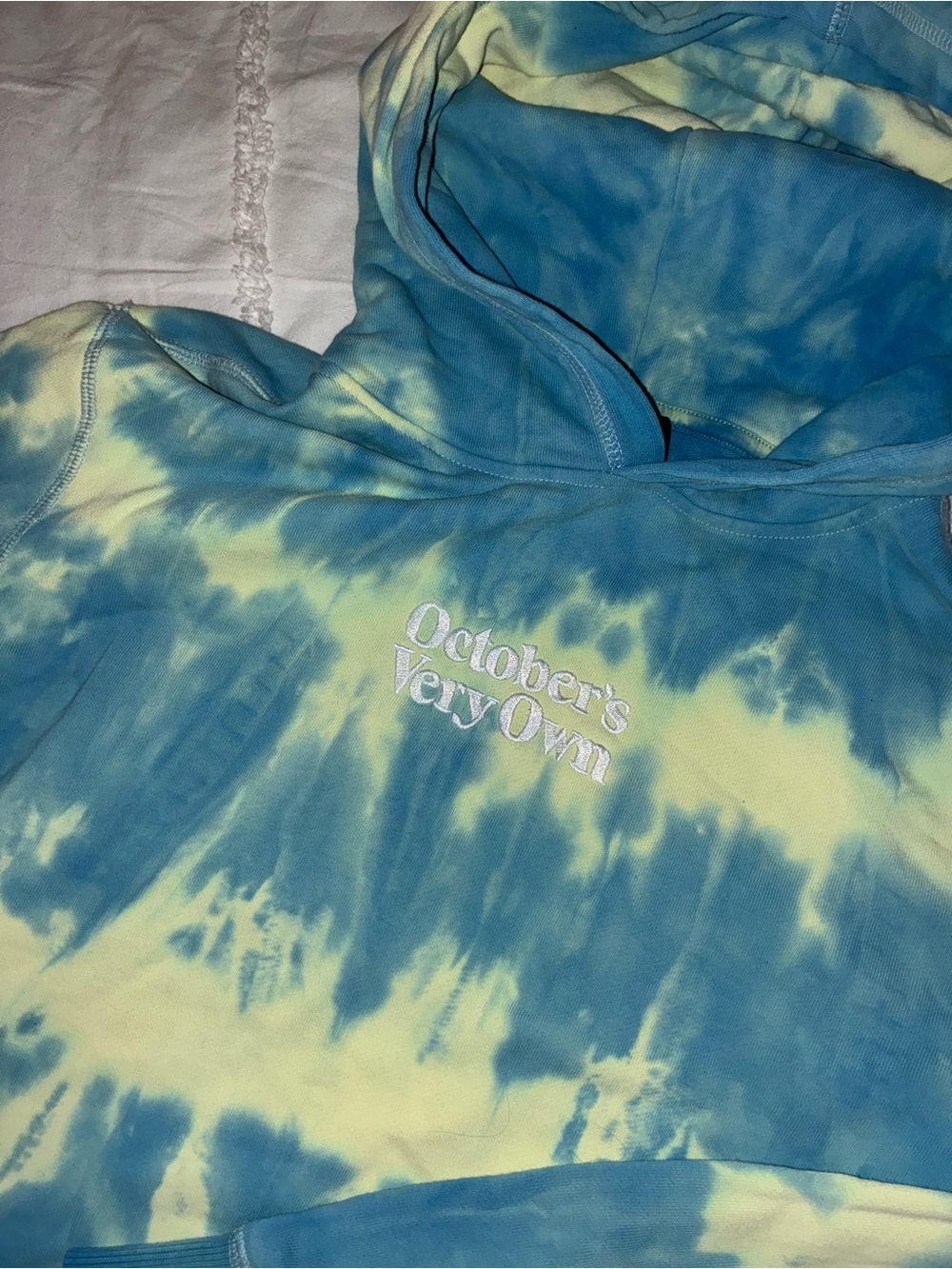 OVO October’s Very Own Tie-Dye Hoodie – Blue & Yellow